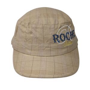 Roche Cattle Strapback Cadet Army Cap Tan OSFA Plaid Adjustable Lined Cotton